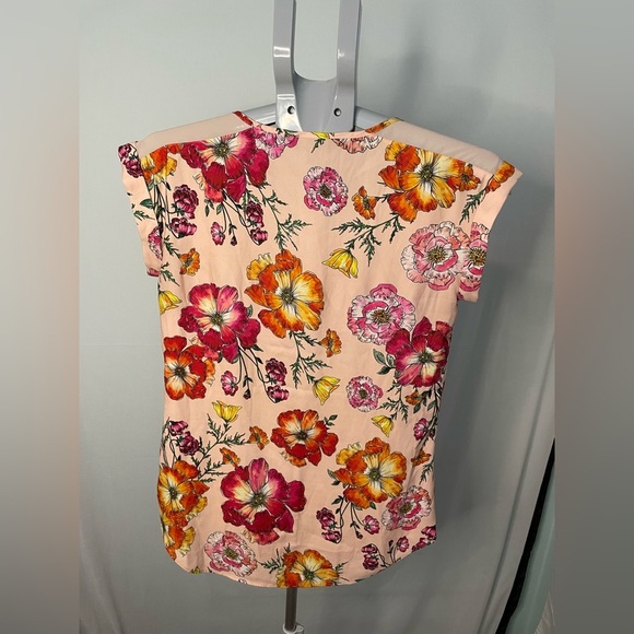 Express Floral blouse with lace and chiffon shoulder details size XS - Picture 6 of 6